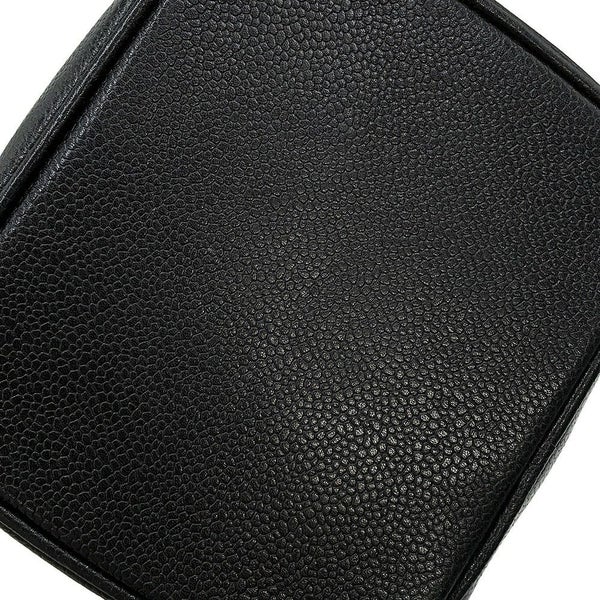 シャネル バニティバッグ ココマーク 縦型 キャビアスキン A01998 CHANEL 化粧ポーチ コスメポーチ 黒