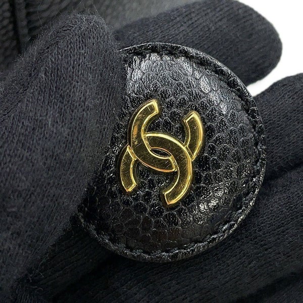 シャネル バニティバッグ ココマーク 縦型 キャビアスキン A01998 CHANEL 化粧ポーチ コスメポーチ 黒