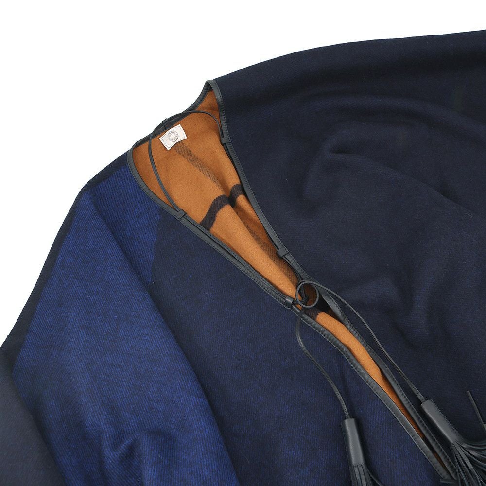 エルメス ポンチョ ハイランド リバーシブル ウール カシミア HERMES