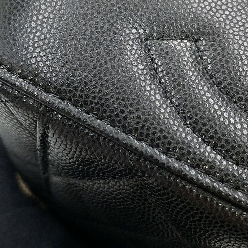 シャネル チェーンショルダーバッグ バニティケース ココマーク マトラッセ キャビアスキン AP1341 CHANEL 黒