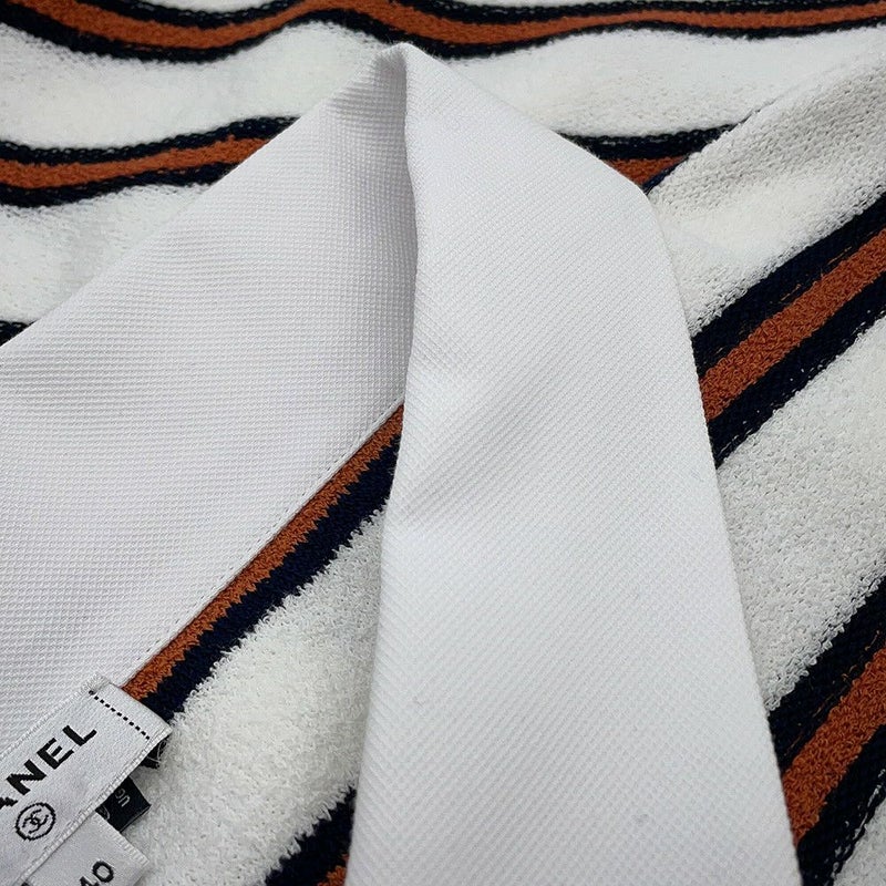 シャネル ポロシャツ プルオーバー ボーダー レディースサイズ40 P81087 CHANEL トップス 2025/26年 クルーズ コレクション