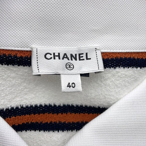 シャネル ポロシャツ プルオーバー ボーダー レディースサイズ40 P81087 CHANEL トップス 2025/26年 クルーズ コレクション