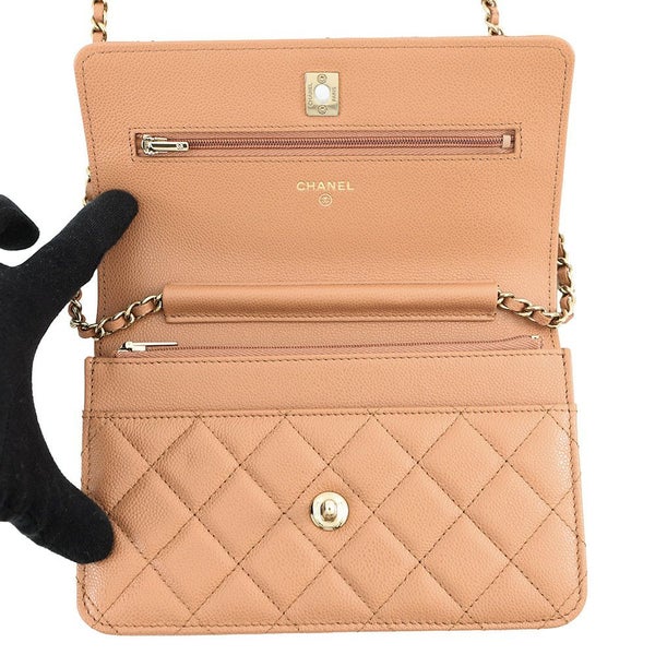 シャネル チェーンウォレット マトラッセ ココマーク キャビアスキン AP4241 CHANEL 財布