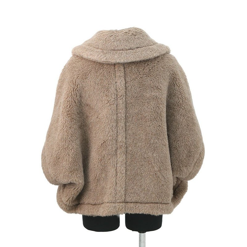 マックスマーラ アウター テディベア ケープ ポンチョ アルパカ カシミヤ レディースサイズSM 2347361833 MaxMara