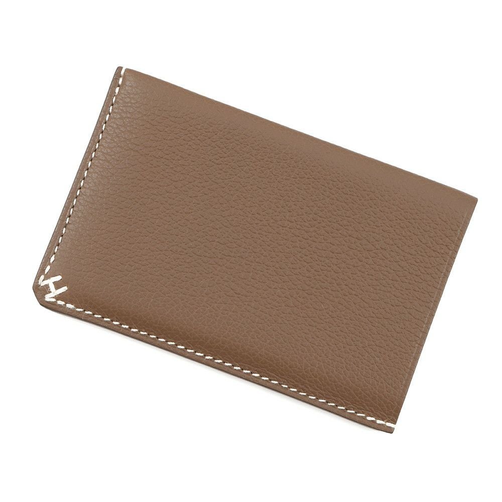 エルメス カードケース Hセリエ エトゥープ エバーカラー W刻印 HERMES