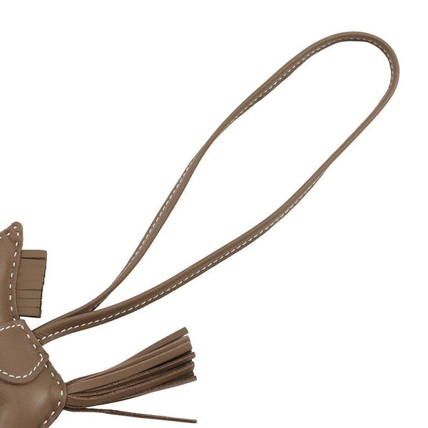 エルメス バッグチャーム ロデオPM ペガサス エトゥープ ラムスキン W刻印