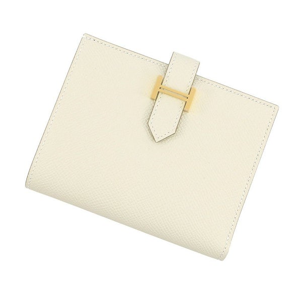 エルメス 二つ折り財布 ベアンコンパクト クレ/ゴールド金具 エプソン K刻印