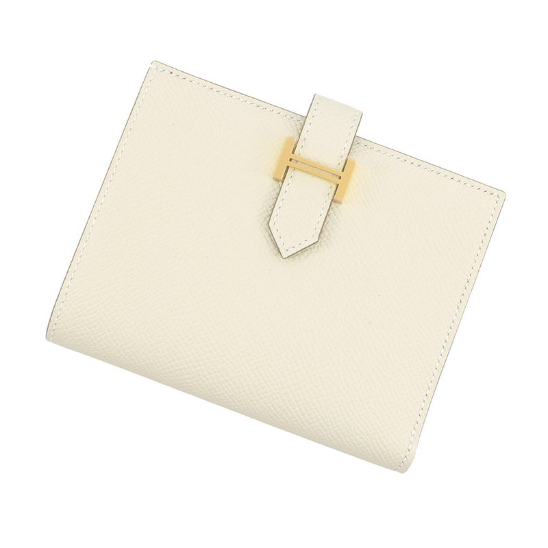 エルメス 二つ折り財布 ベアンコンパクト クレ/ゴールド金具 エプソン K刻印