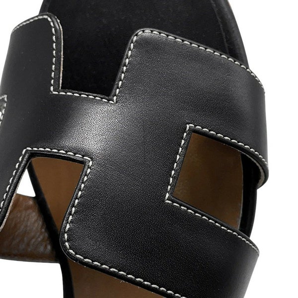 エルメス サンダル オアジス Oasis レディースサイズ36 1/2 HERMES 靴 黒