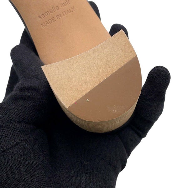 エルメス サンダル オアジス Oasis レディースサイズ36 1/2 HERMES 靴 黒