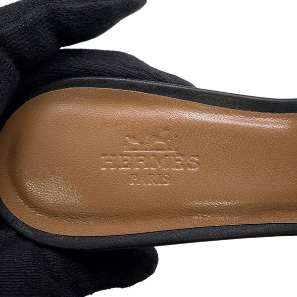 エルメス サンダル オアジス Oasis レディースサイズ36 1/2 HERMES 靴 黒