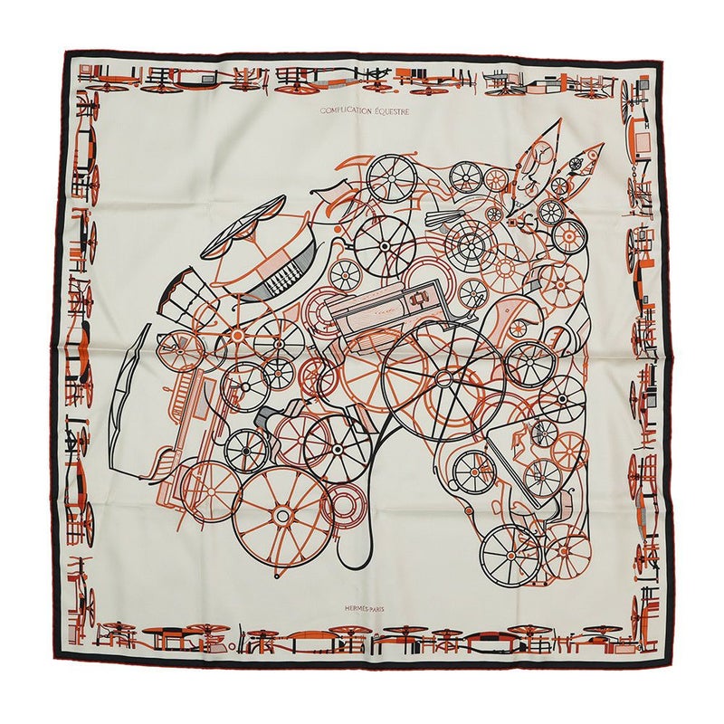 エルメス スカーフ カレ90 コンプリケーション・エケストル Complication Equestre HERMES シルク 2024秋冬