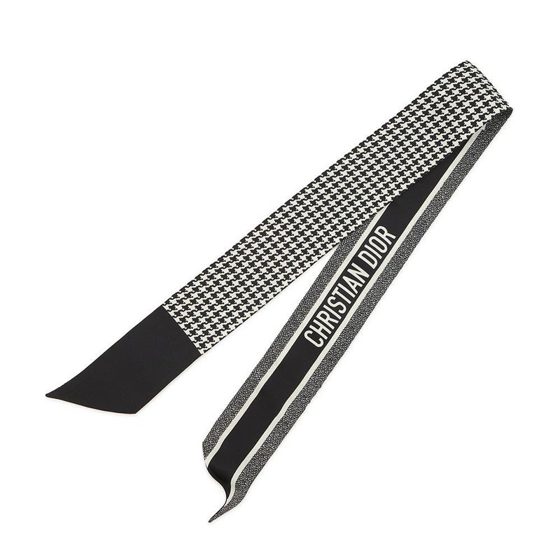 クリスチャン・ディオール スカーフ 30 モンテーニュ ミッツァ シルク 15MON106I601 Christian Dior 黒 白
