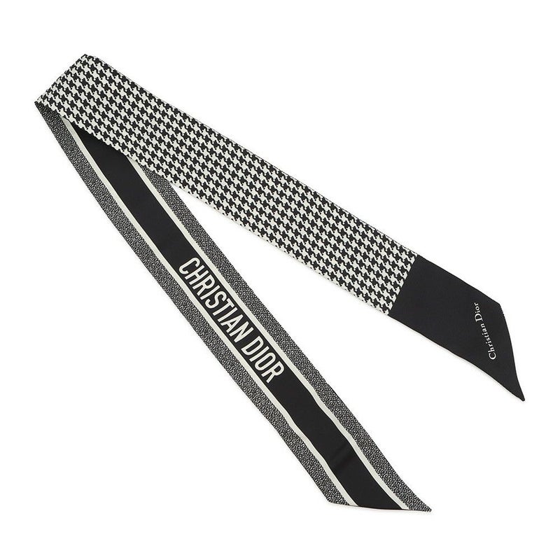 クリスチャン・ディオール スカーフ 30 モンテーニュ ミッツァ シルク 15MON106I601 Christian Dior 黒 白