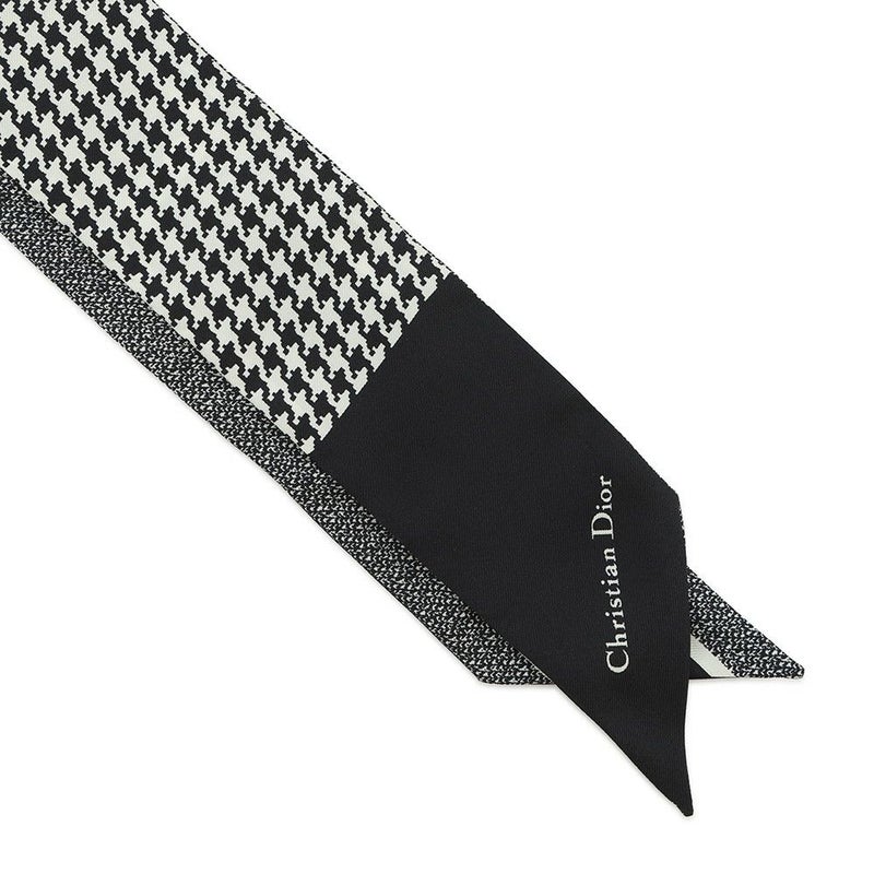 クリスチャン・ディオール スカーフ 30 モンテーニュ ミッツァ シルク 15MON106I601 Christian Dior 黒 白