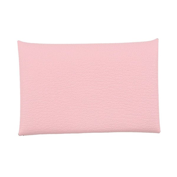 エルメス カードケース カルヴィ ローズサクラ シェブルミゾル W刻印 HERMES 名刺入れ