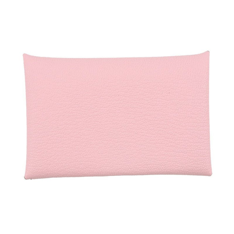 エルメス カードケース カルヴィ ローズサクラ シェブルミゾル W刻印 HERMES 名刺入れ