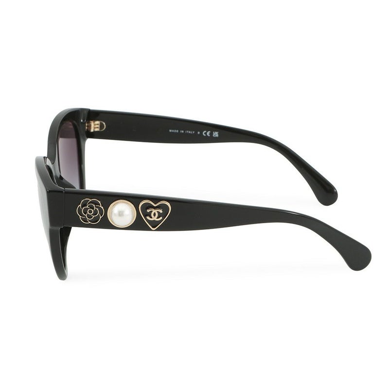 シャネル サングラス ココマーク カメリア フェイクパール 5618 140 5477-A CHANEL アイウェア 黒