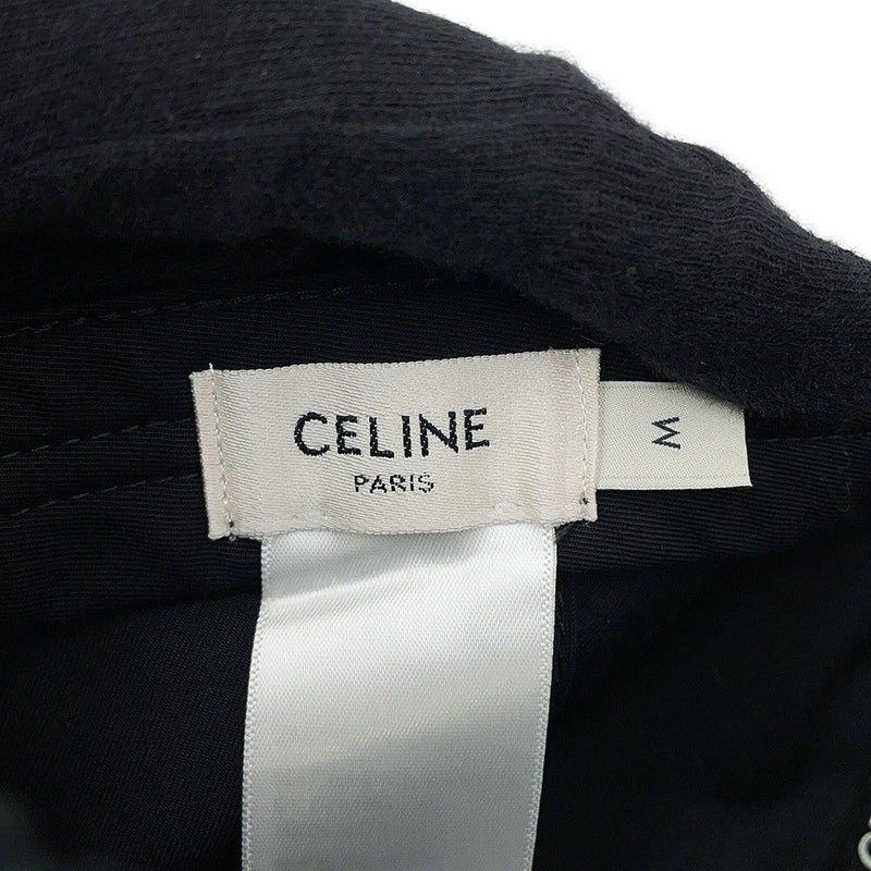 セリーヌ キャップ トリオンフ ベースボールキャップ コットン レディースサイズM 2AUT6969P CELINE 帽子 黒
