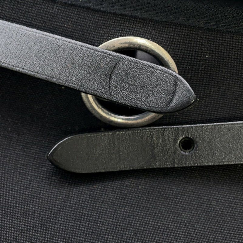 エルメス エールバッグPM ブラック/シルバー金具 トワルオフィシエ/ヴァッシュハンター □G刻印 黒