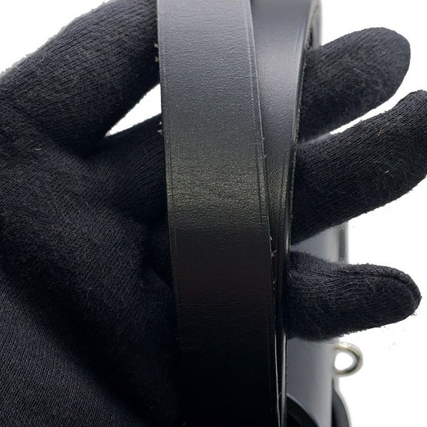 エルメス エールバッグPM ブラック/シルバー金具 トワルオフィシエ/ヴァッシュハンター □G刻印 黒