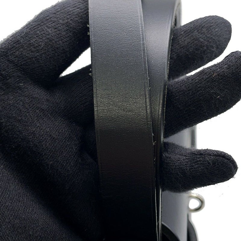 エルメス エールバッグPM ブラック/シルバー金具 トワルオフィシエ/ヴァッシュハンター □G刻印 黒