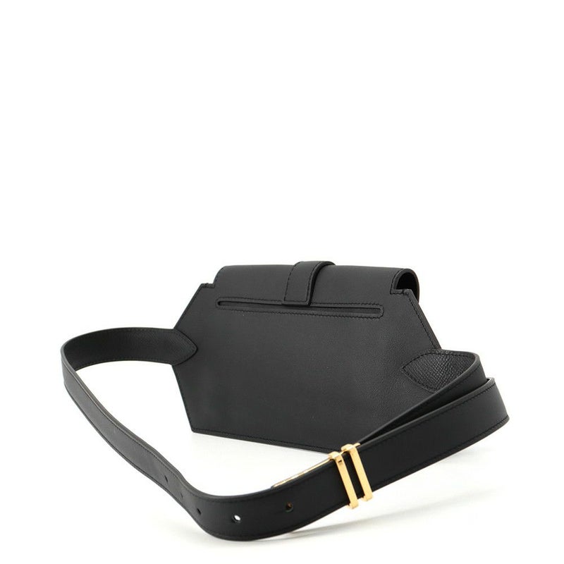 エルメス ウエストバッグ エラン ポケット24 ブラック/ゴールド金具 スイフト W刻印 黒