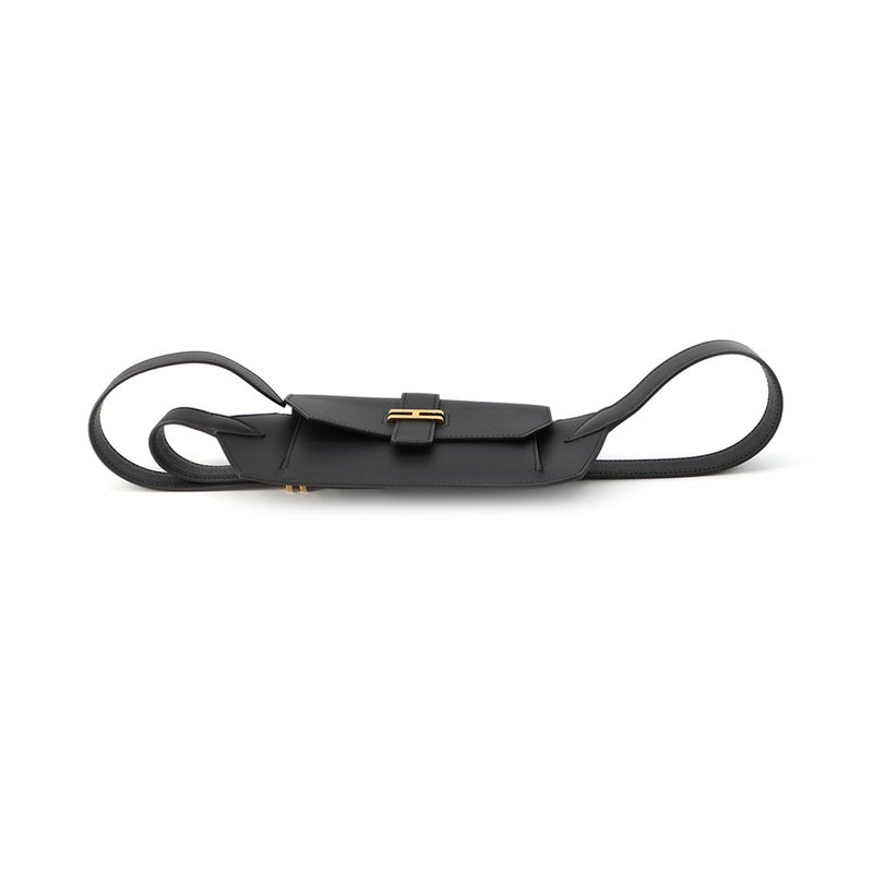 エルメス ウエストバッグ エラン ポケット24 ブラック/ゴールド金具 スイフト W刻印 黒