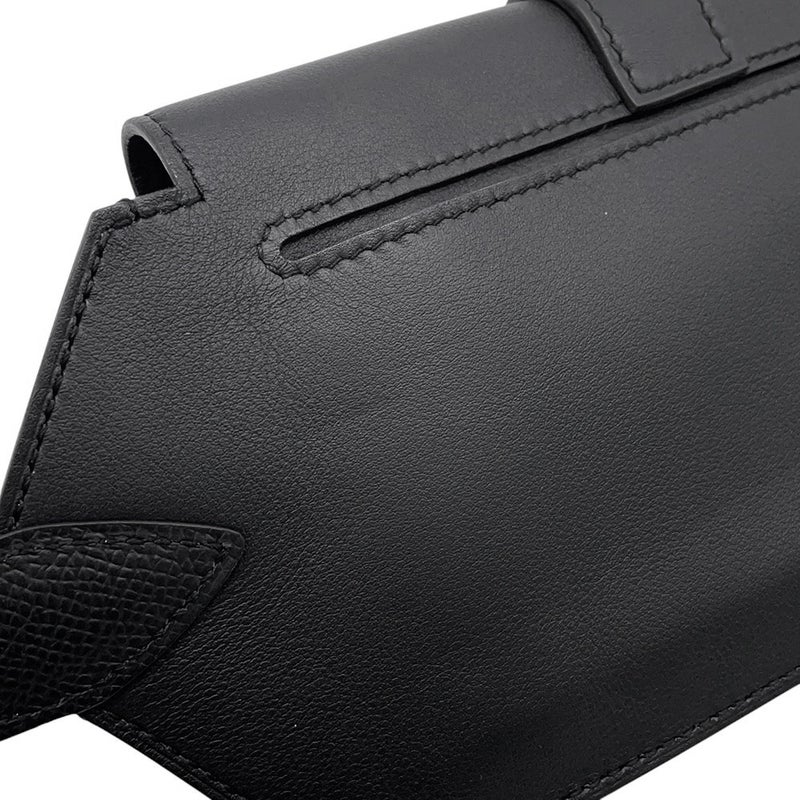 エルメス ウエストバッグ エラン ポケット24 ブラック/ゴールド金具 スイフト W刻印 黒