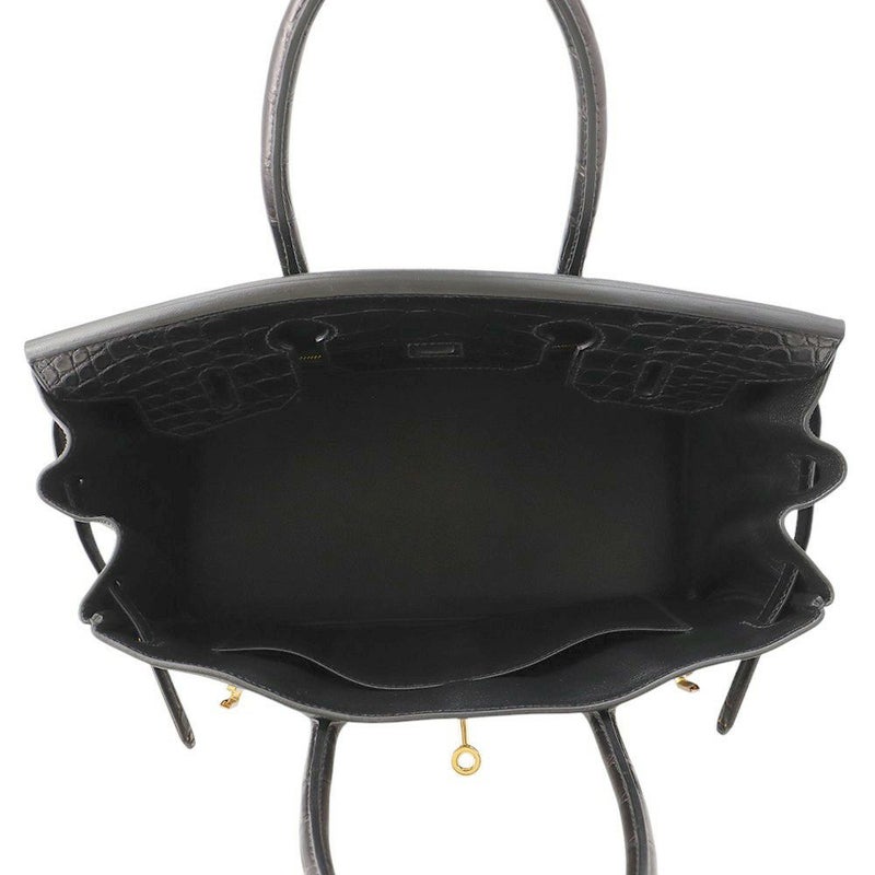 エルメス バーキン30 タッチ ブラック/ゴールド金具 トゴ/アリゲーターマット Y刻印 HERMES Birkin ハンドバッグ 黒