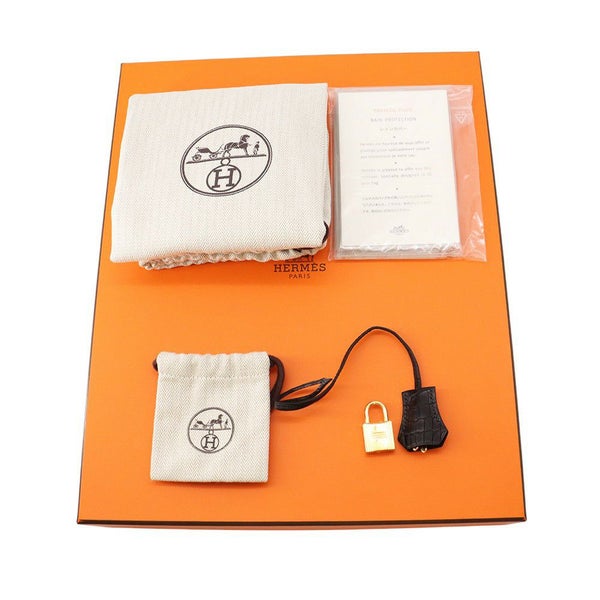 エルメス バーキン30 タッチ ブラック/ゴールド金具 トゴ/アリゲーターマット Y刻印 HERMES Birkin ハンドバッグ 黒