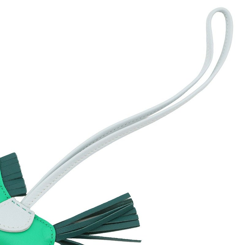 エルメス バッグチャーム ロデオ PM ミント/マラカイト/ブルーブリュム ラムスキン Y刻印