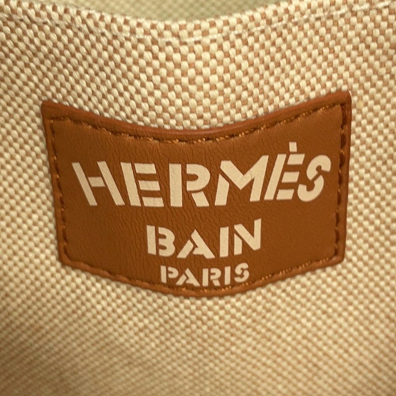 エルメス トートバッグ エスカル・ア・ラ・プラージュ プリント ゴールド/シルバー金具 トワルアッシュ HERMES ビーチバッグ
