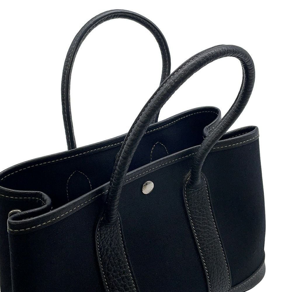 エルメス トートバッグ ガーデンパーティTTPM ブラック/シルバー金具