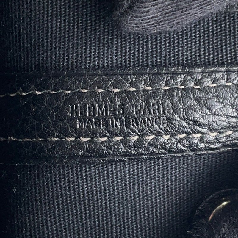 エルメス トートバッグ ガーデンパーティTTPM ブラック/シルバー金具 トワルオフィシエ/ネゴンダ □H刻印 黒