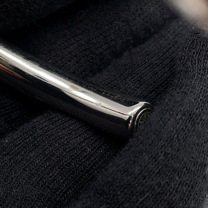 エルメス ブレスレット トルサード オープン バングル ブラウン/シルバー金具 サイズT4 HERMES アクセサリー