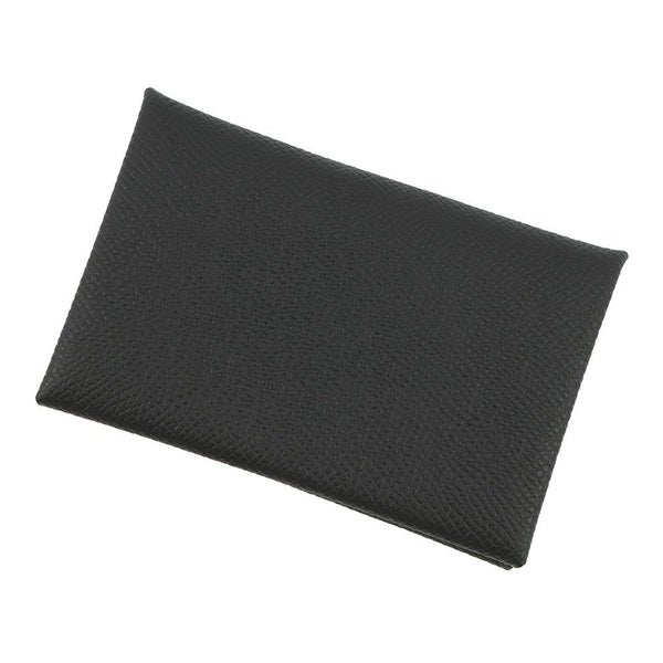 エルメス カードケース カルヴィ ブラック エプソン W刻印 HERMES 名刺入れ 黒