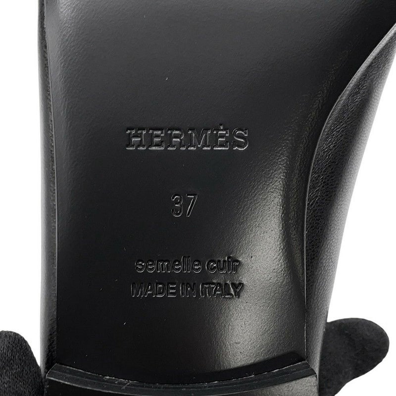 エルメス パンプス ラブリー ケリーバックル レディースサイズ37 HERMES 黒