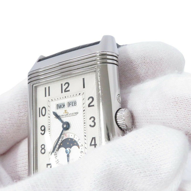 ジャガールクルト グランド レベルソ カレンダー Q3758420 LECOULTRE 腕時計 シルバー文字盤