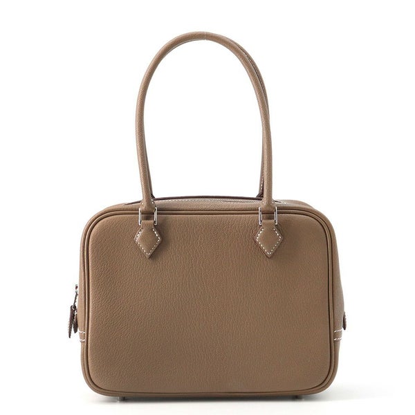 エルメス ハンドバッグ プリュム ミニ エトゥープ/シルバー金具 シェブルミゾル K刻印 HERMES バッグ シェーブル