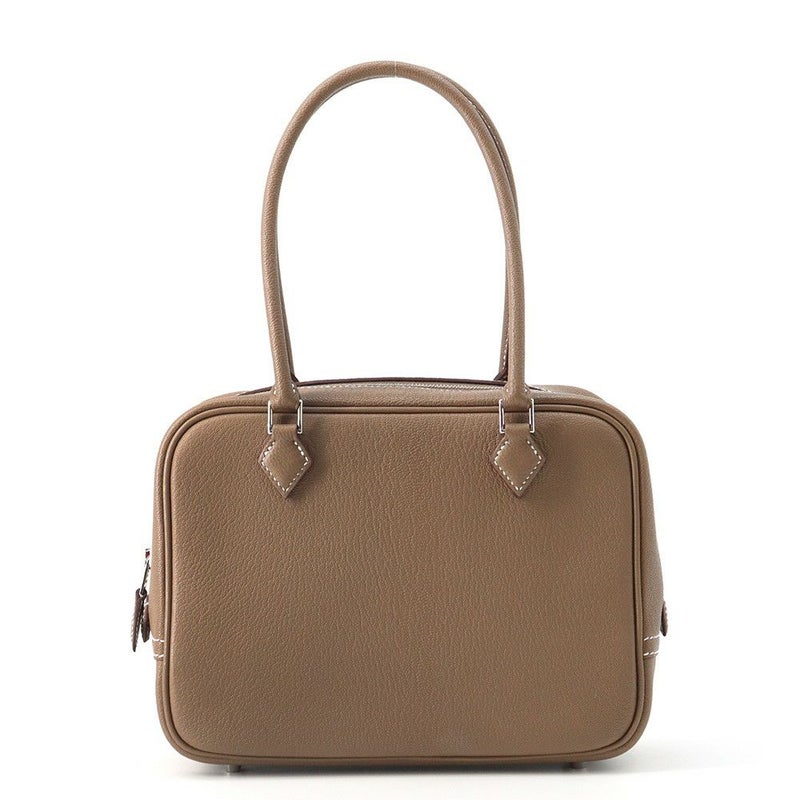 エルメス ハンドバッグ プリュム ミニ エトゥープ/シルバー金具 シェブルミゾル K刻印 HERMES バッグ シェーブル