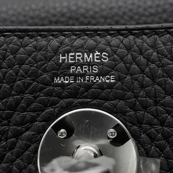 エルメス ハンドバッグ リンディ26 ブラック/シルバー金具 トリヨンクレマンス K刻印 2wayショルダー 黒