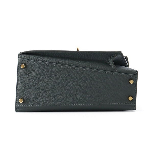 エルメス ショルダー バッグ ケリー20 無秩序 外縫い ヴェールマングローブ/シャンパンゴールド金具 エプソン K刻印