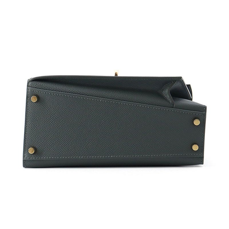 エルメス ショルダー バッグ ケリー20 無秩序 外縫い ヴェールマングローブ/シャンパンゴールド金具 エプソン K刻印