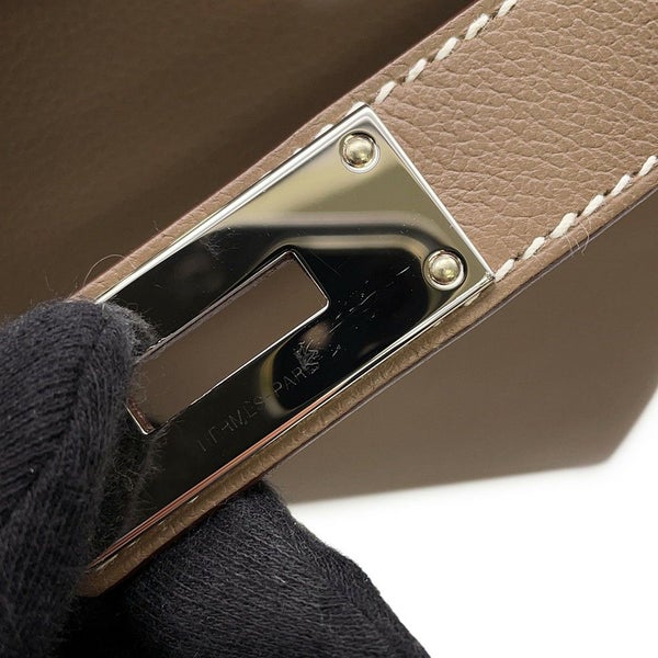 エルメス ケリーメッセンジャーPM エトゥープ/シルバー金具 エバーカラー W刻印 HERMES メンズ