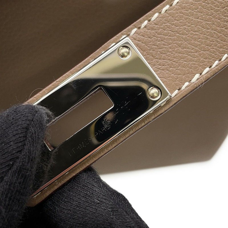 エルメス ケリーメッセンジャーPM エトゥープ/シルバー金具 エバーカラー W刻印 HERMES メンズ