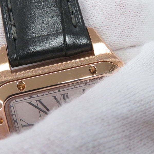 カルティエ サントス デュモン SM K18ピンクゴールド WGSA0022 Cartier 腕時計 シルバー文字盤