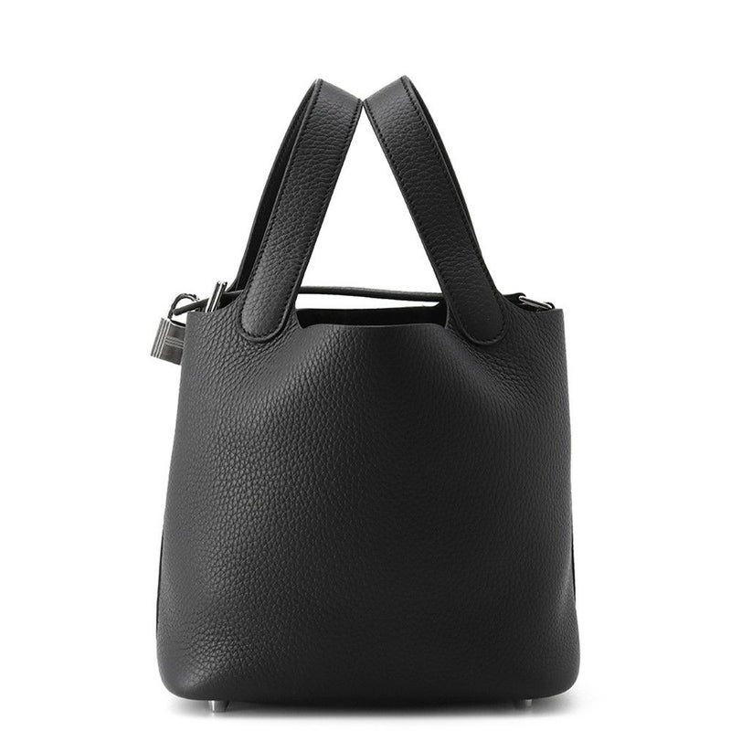 エルメス ハンドバッグ ピコタンロックPM ブラック/シルバー金具 トリヨンクレマンス K刻印 黒