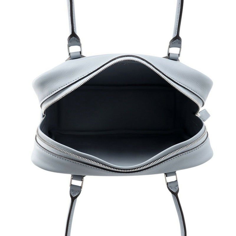 エルメス ハンドバッグ プリュム ミニ ブルーラン/シルバー金具 スイフト K刻印