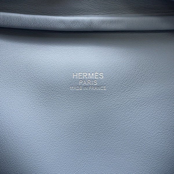 エルメス ハンドバッグ プリュム ミニ ブルーラン/シルバー金具 スイフト K刻印